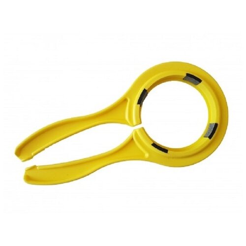 Открывалка ключ для банок с винтовыми крышками диаметром 66 и 82 мм, желтый