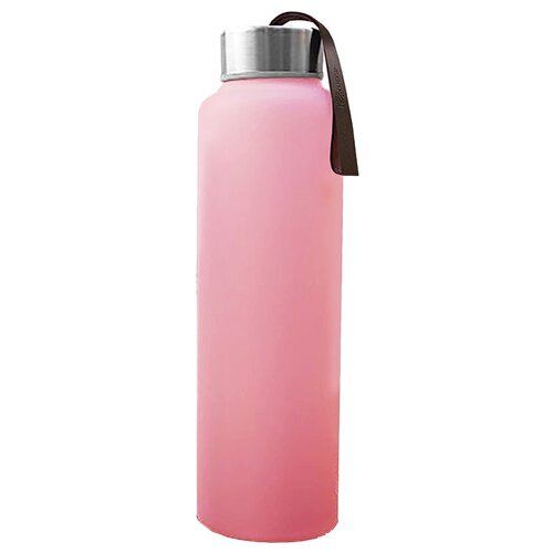 фото Бутылка для воды everyday baby 1049 400 мл стекло, силикон розовый