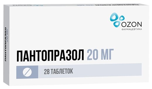 Пантопразол таб. кш./раств. п/о, 20 мг, 28 шт.