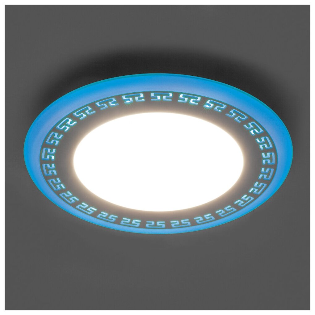 Светильник встраиваемый 6W с синей подсветкой AL2440 - фотография № 13