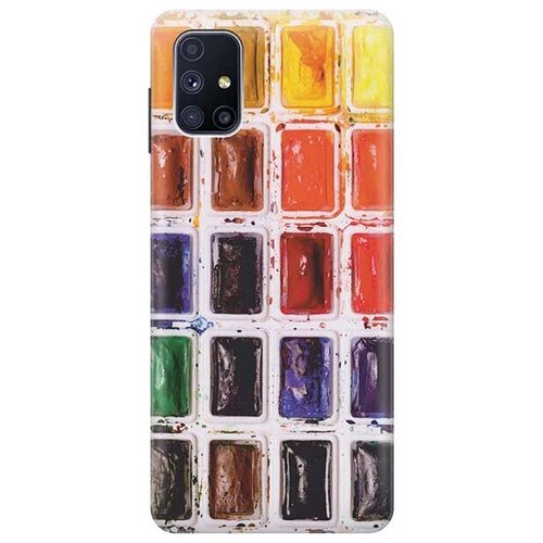 фото Ультратонкий силиконовый чехол-накладка для samsung galaxy m51 с принтом "палитра красок" gosso