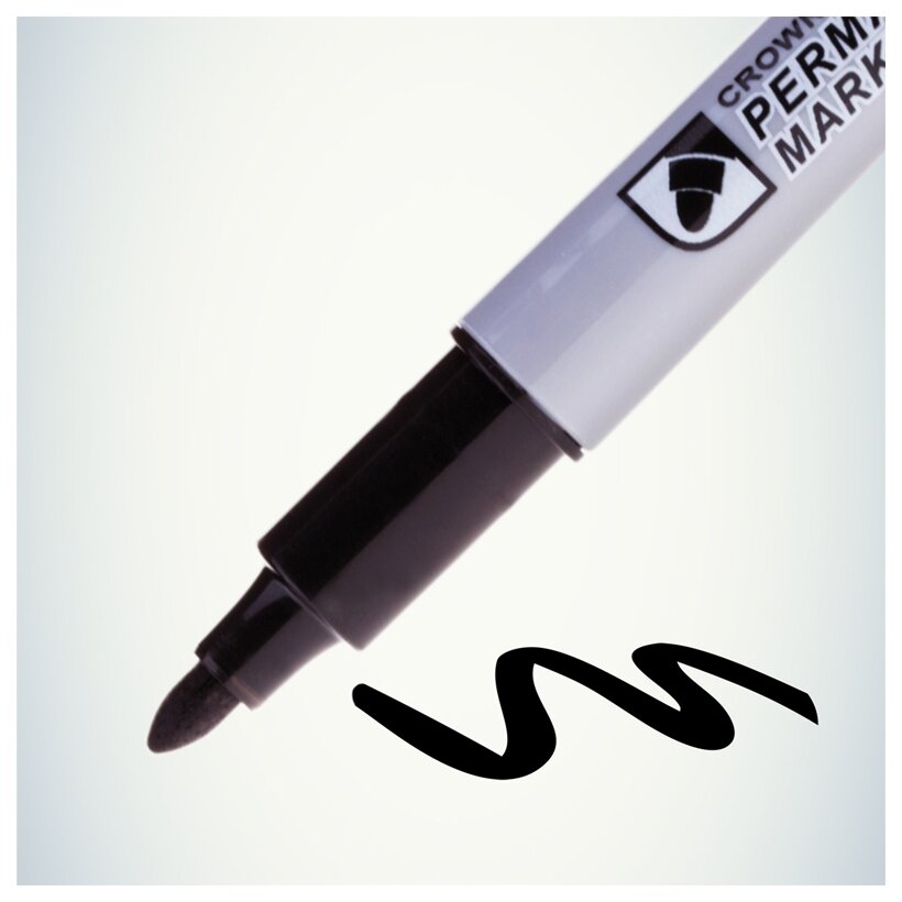 CROWN Набор маркеров Multi Marker Slim, черный, 12 шт. (P-505), черный, 12 шт. - фотография № 2
