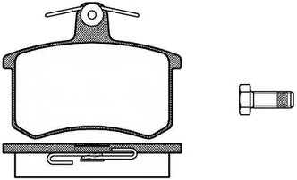 Дисковые тормозные колодки задние REMSA 0135.00 для Alfa Romeo, Audi, Fiat, Lancia, Volkswagen (4 шт.)