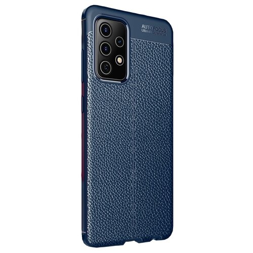 Чехол бампер накладка MyPads на Samsung Galaxy A72 (SM-A725F) 2021 из качественного износостойкого силикона с декоративным дизайном под кожу с ти.