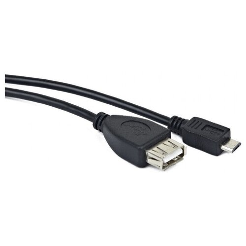 Кабель microUSB 0.15м Bion BNA-OTG-AFBM-001 круглый черный кабель microusb 1м bion bncc musb2d 1m круглый черный