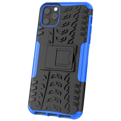 Чехол-бампер MyPads для iPhone XI / iPhone 11 противоударный усиленный ударопрочный синий