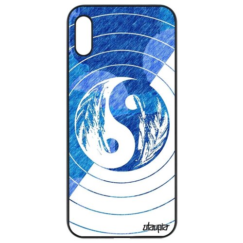 фото Защитный чехол на смартфон // honor 8a // "инь и ян" экилибр черное и белое, utaupia, голубой
