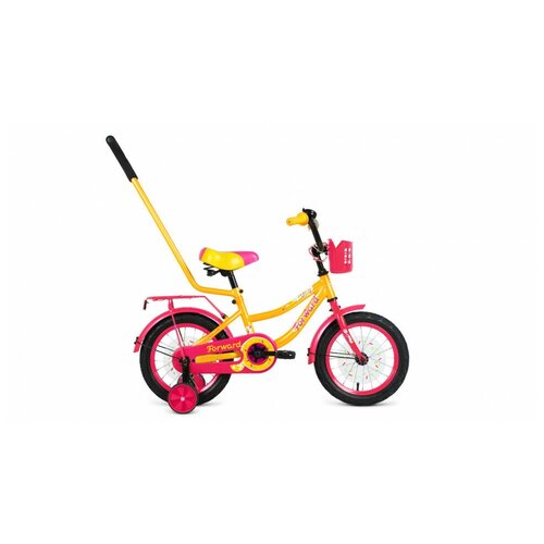 фото Велосипед forward funky 14 (14" 1 ск 2020-2021, желтый/фиолетовый
