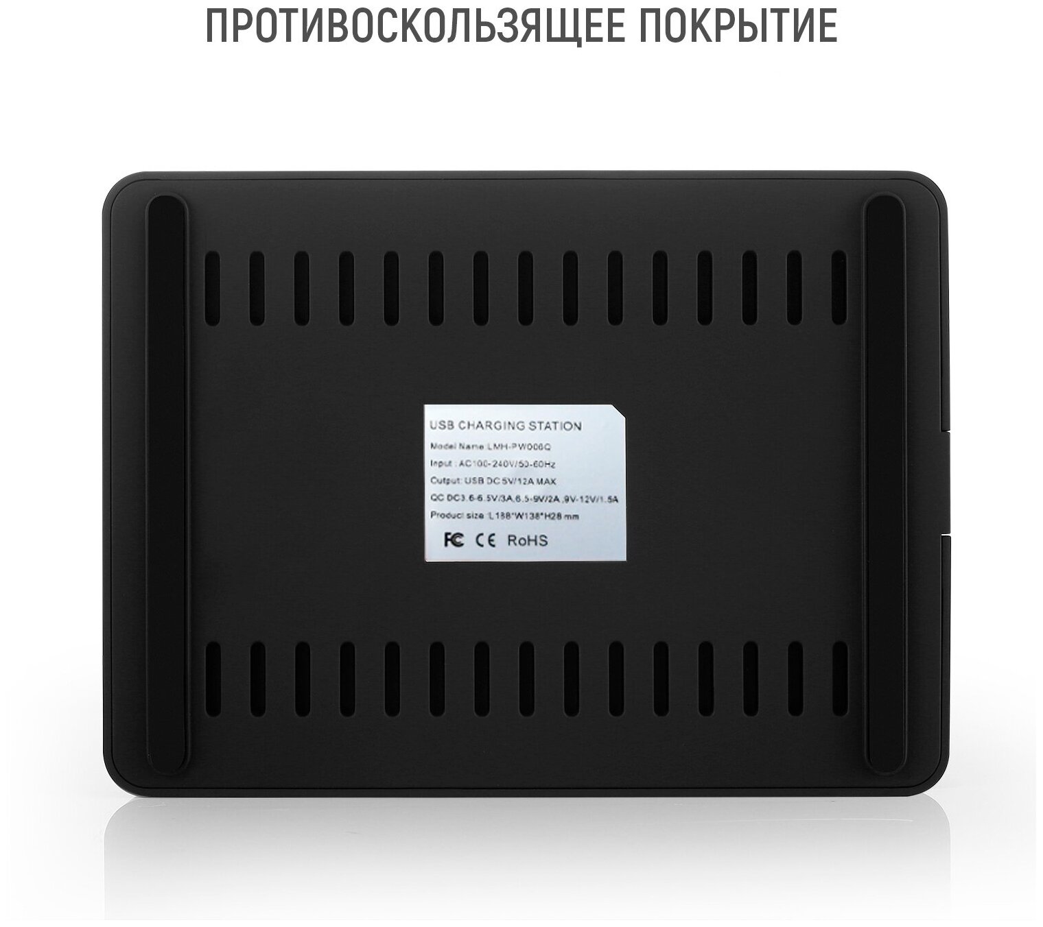 Сетевое зарядное устройство TFN 8 USB 96W black б/кабеля - фото №6