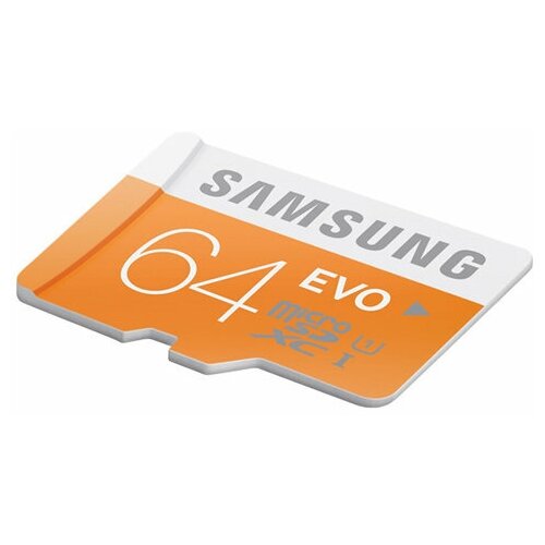 Карта памяти Samsung EVO MicroSDXC 64Gb Class10 UHS-I + SD адаптер