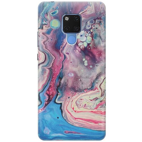 фото Gosso ультратонкий силиконовый чехол-накладка для huawei mate 20 x с принтом "разноцветный мрамор"