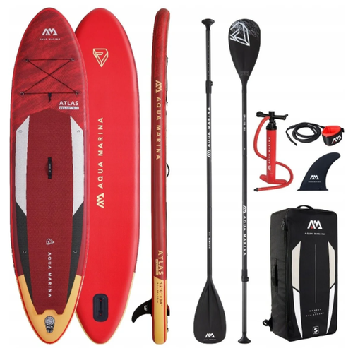 фото Sup-доска надувная с веслом aqua marina atlas 12'0" s22 с насосом, веслом, рюкзаком и страховочным лишем