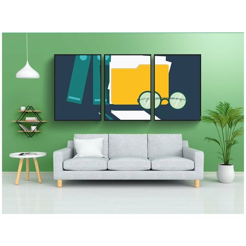 фото Набор модулных постеров для интерьера "документы, бизнес, документ" 60x90 см. в тубусе, без рамки lotsprints