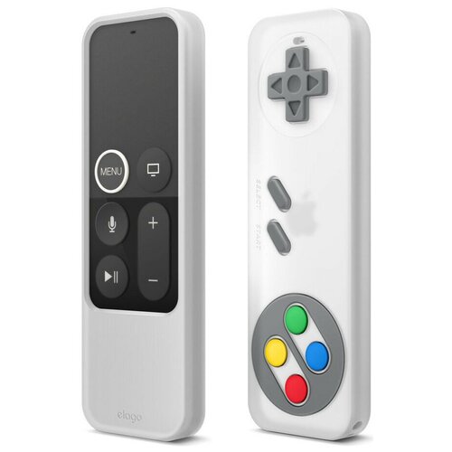 фото Чехол elago r4 retro case для пульта apple tv remote, цвет белый с синим свечением в темноте (nightglow blue) (er4-lubl) er4-lubl