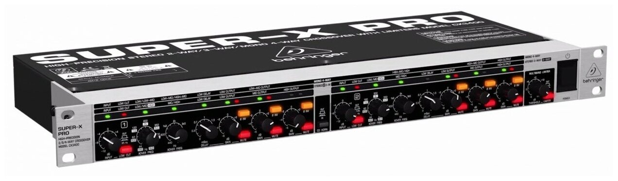 Behringer CX3400 V2 2/3-полосный стерео, 4-полосный моно кроссовер с лимитерами