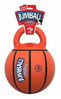 Игрушка для собак GIGWI Jumball Мяч баскетбольный с ручкой (26 см)