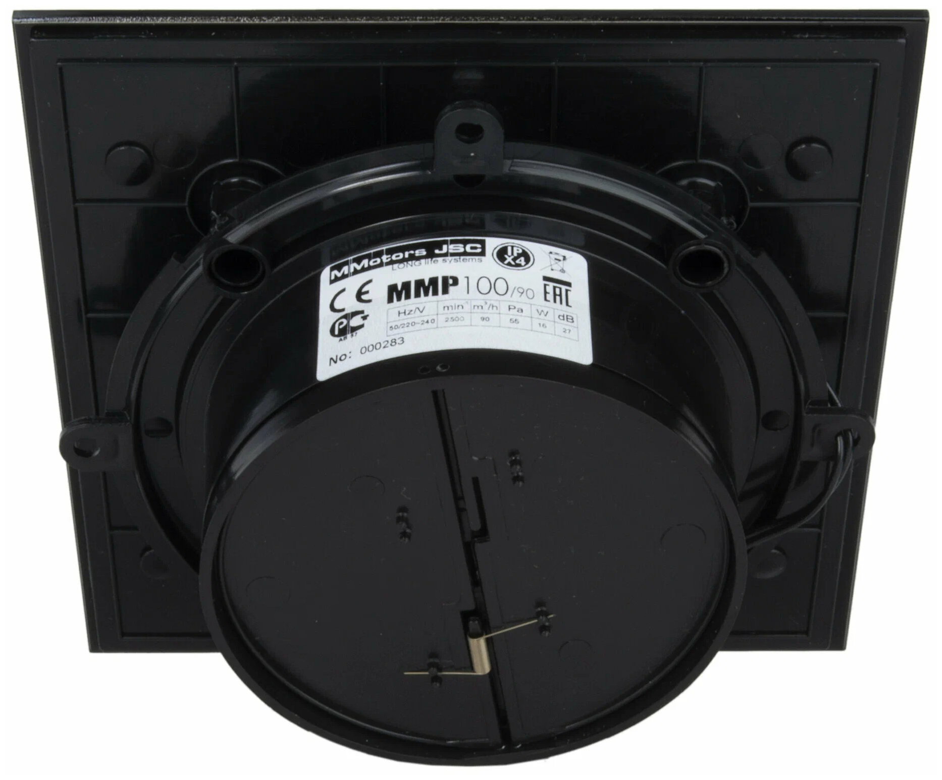 Вытяжной вентилятор MMotors JSC ММ-Р 06 квадрат, черный матовый - фото №4