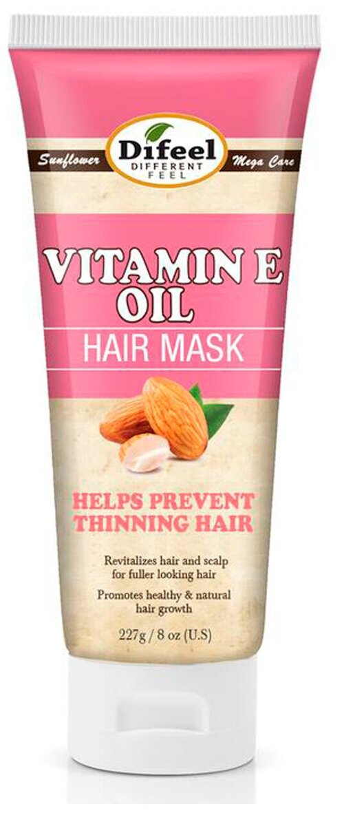 Премиальная маска для волос с Витамином Е Difeel Vitamin E Oil Premium Hair Mask 8 oz, 236 мл