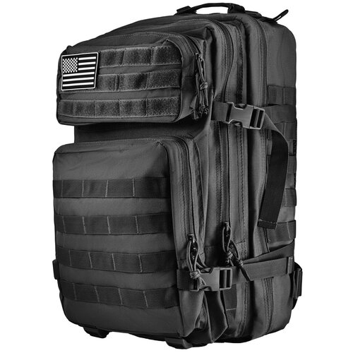 Рюкзак тактический ASSAULT / Походных рюкзак на 45 литров / Рюкзак для туризма / Black рюкзак тактический 45л олива походный система molle оксфорд 900d