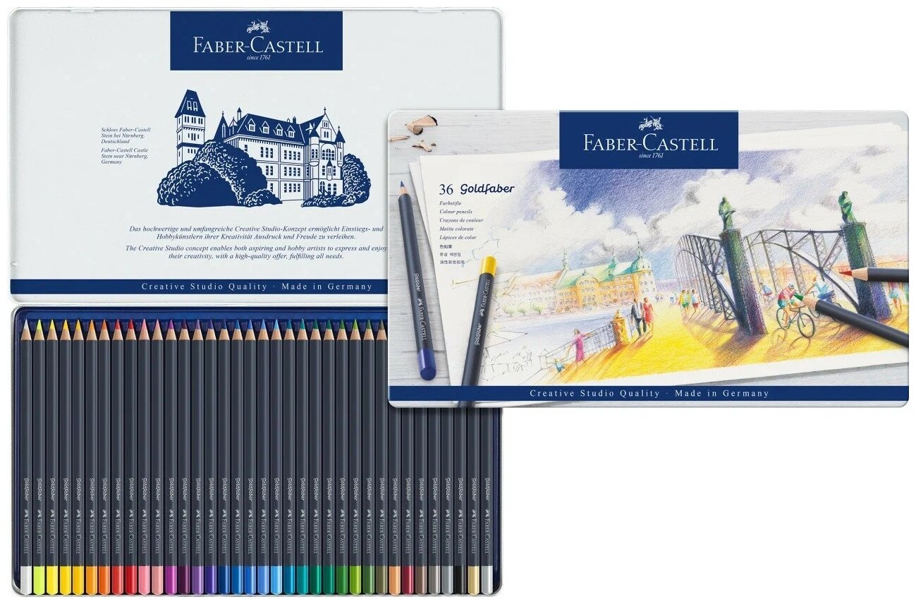 Карандаши 36 цветов Faber-Castell "Goldfaber" (114736) - фото №3