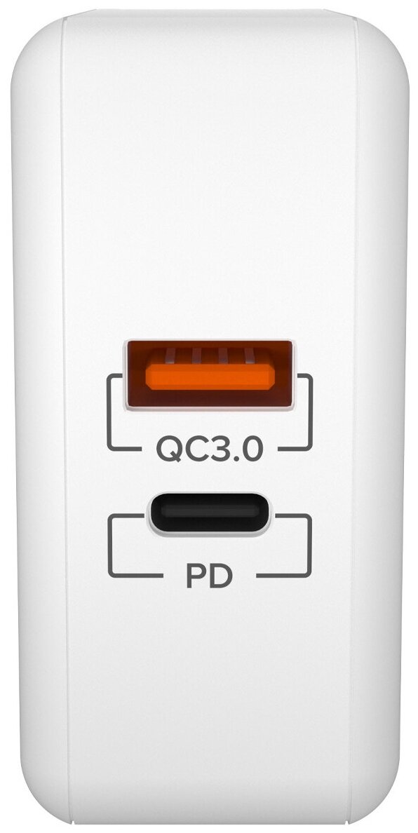 Сетевое зарядное устройство Lyambda 48Вт, USB-C + USB-A, 3A, белый Noname - фото №8