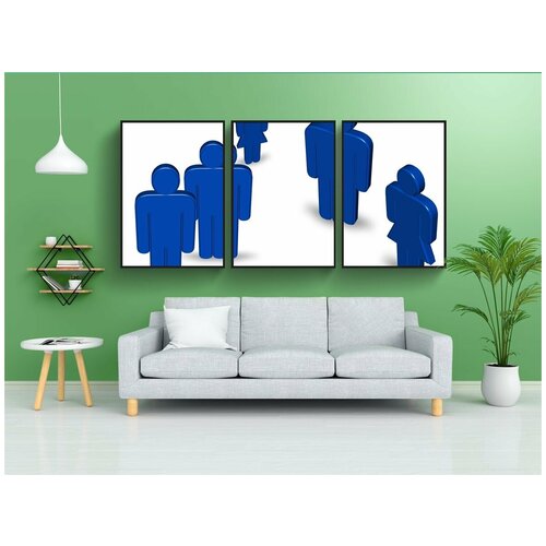 фото Набор модулных постеров для интерьера "персонажи, человек, женщина" 60x90 см. в тубусе, без рамки lotsprints