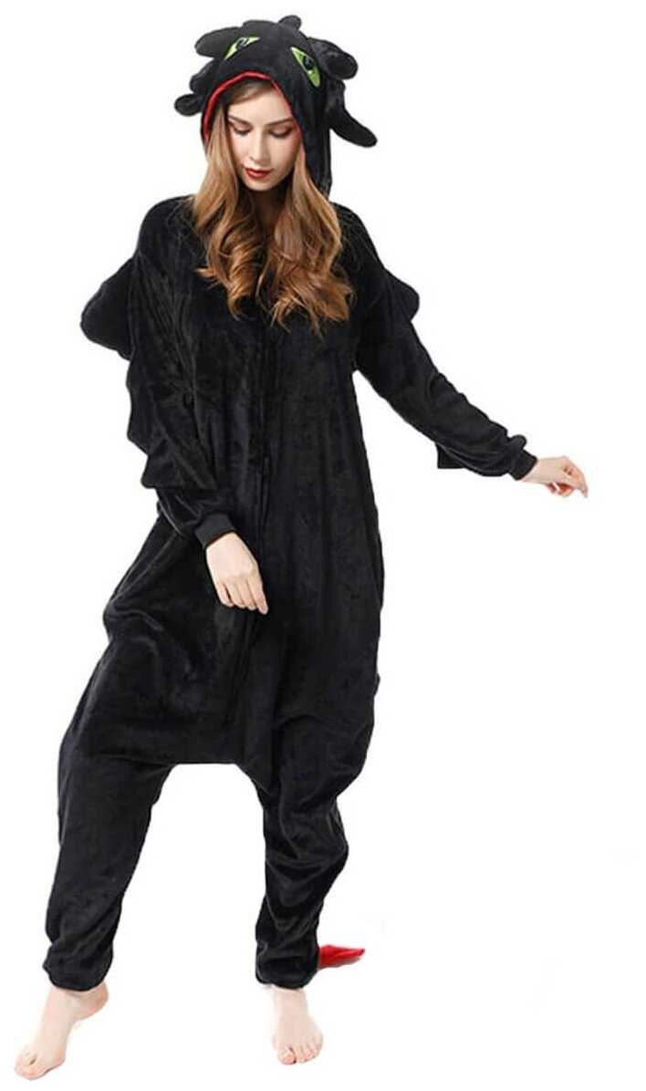 Купить Костюм-пижама Кигуруми (Kigurumi) для взрослых Чёрная Фурия ...