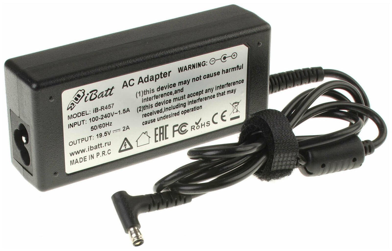 Блок питания iBatt iB-B1-R457 19,5V 2A, 39W, разъём Sony special для Sony VGP-BC19V74,