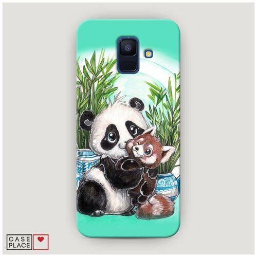 фото Чехол пластиковый samsung galaxy a6 друзья зверята case place