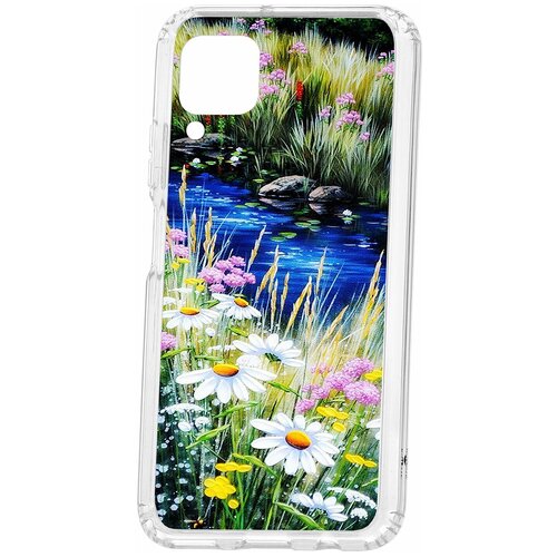 фото Чехол на huawei p40 lite kruche print ромашки у ручья / чехол для huawei / чехол с рисунком / чехол с принтом / чехол для хонор / чехол для хуавей / бампер на хуавей / чехол накладка для хонор / противоударная накладка для honor huawei / защита для honor / защита на huawei / cиликоновый чехол для huawei honor / пластиковый чехол на huawei / защитный чехол для honor / чехольчик / защита телефона / ударопрочный чехол кruче,kruche