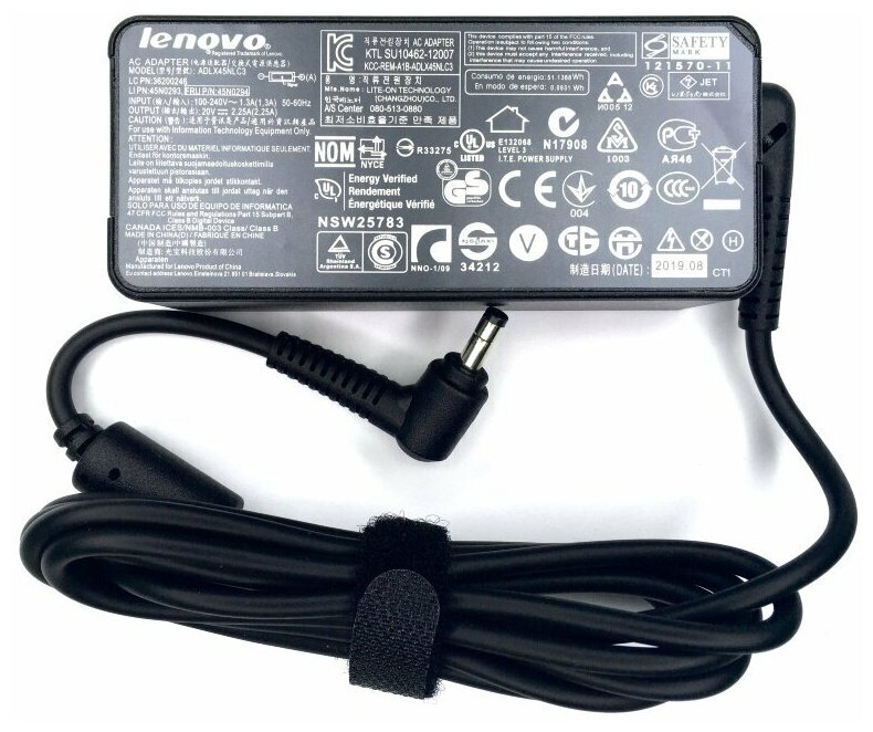 Блок питания (зарядное устройство) для ноутбука Lenovo IdeaPad 100 20V 2.25A (4.0-1.7) 45W