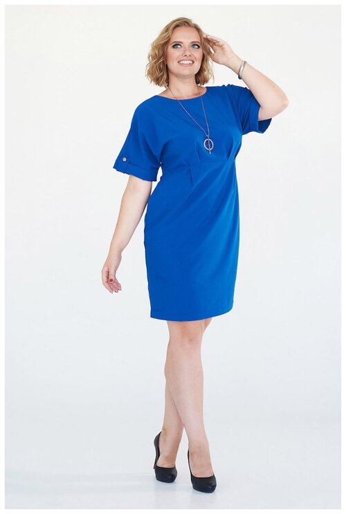 Платье Angela Ricci, повседневное, полуприлегающее, миди, размер 54, синий