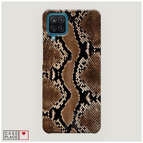 фото Чехол пластиковый samsung galaxy a12 кожа питона case place