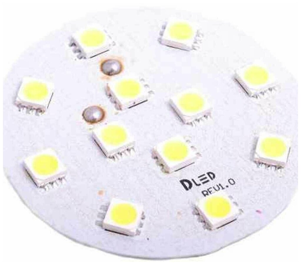 Светодиодная панель в плафон автомобиля 9 Led SMD 5050 (круг)