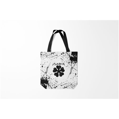 фото Сумка-шоппер / 40х40 см / аниме / черный клевер с черными мазками burnettie
