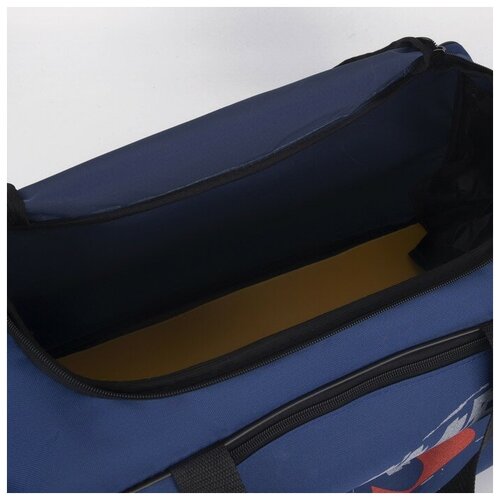 фото Сумка спортивная на молнии, отдел для обуви, наружный карман, синий sarabella