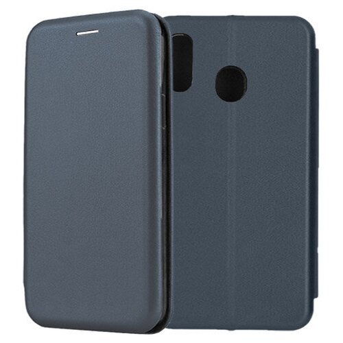 Чехол-книжка Fashion Case для Samsung Galaxy A20 A205 темно-синий чехол книжка fashion case для samsung galaxy s23 на магнитах с визитницей темно синий