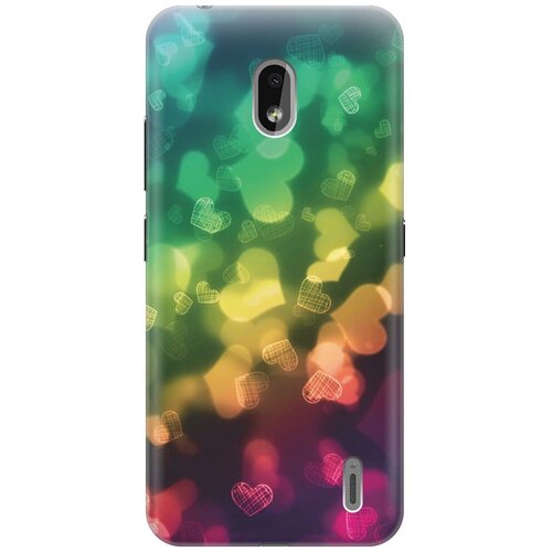 фото Re:paчехол - накладка artcolor для nokia 2.2 с принтом "сердечки"
