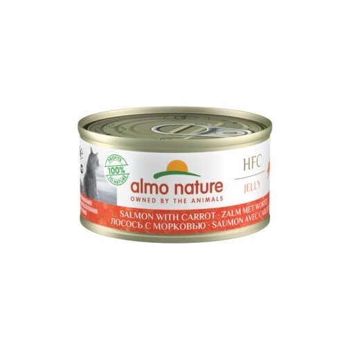 Almo Nature консервы Консервы для Кошек с Лососем и Морковью 75проц. мяса (HFC - Jelly - Salmon with Carrot ) 9032H | Legend HFC Adult Cat Salmon Carrot 0,07 кг 26499 (26 шт)