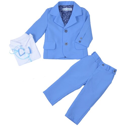 Голубой костюм для мальчика CHADOLLS с бабочкой, размер 92