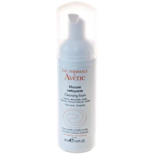 AVENE очищающая пенка для лица и области вокруг глаз, 50 мл avene mousse nettoyante skin cleansing foam 150 ml