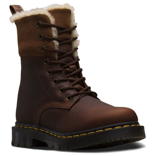 фото Ботинки dr. martens 1460 kolbert snowplow standard 24014201 высокие зимние с мехом коричневые (37)