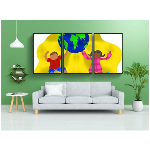 фото Набор модулных постеров для интерьера "люди, жизнь, образ жизни" 60x90 см. в тубусе, без рамки lotsprints