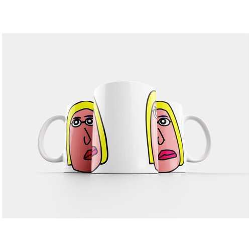 фото Кружка "женщина, блондинка, печальный" 320 мл lotsprints