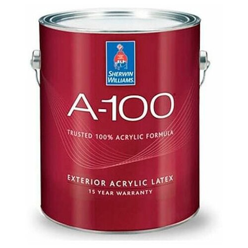 SW A-100 Exterior Latex Flat 100% акриловая фасадная краска (белый, глубокоматовый, база EXTRAWHITE, 3,66 л)