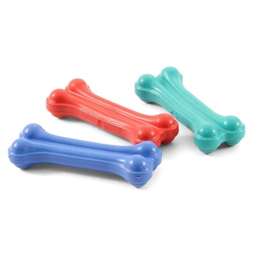 Gamma Кость литая метательная игрушка для собак резина цветной 7,5 см (2 шт)