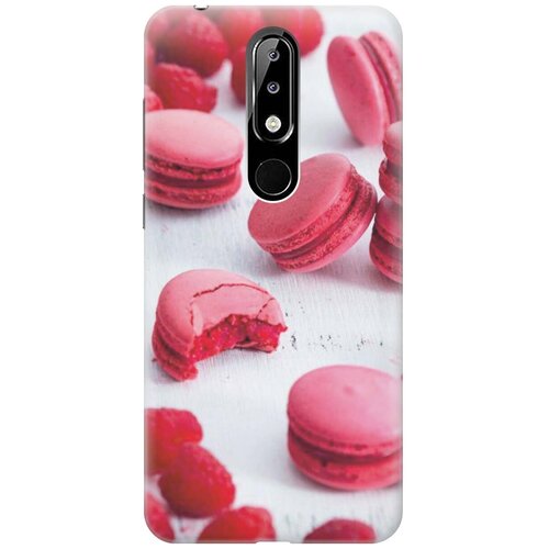 фото Gosso ультратонкий силиконовый чехол-накладка для nokia 5.1 plus / x5 (2018) с принтом "малиновые макаруны"