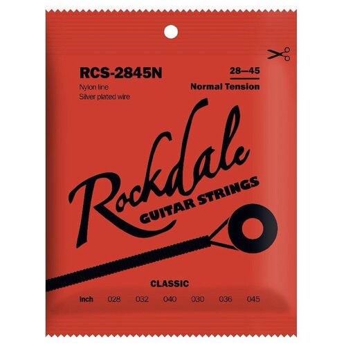 Струны для классической гитары Rockdale RCS-2845N rockdale rcs 2845h струны для классической гитары сильное натяжение нейлон посеребрённая оплётка