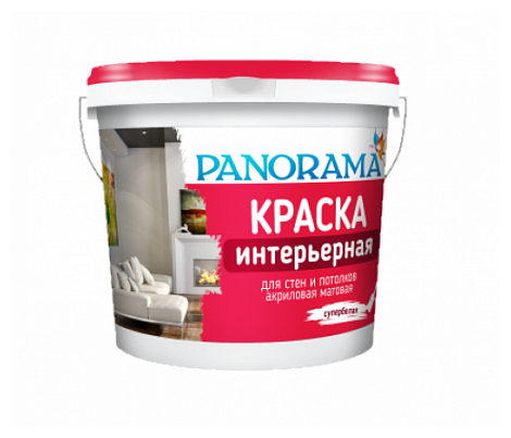 Краска акриловая Panorama интерьерная для стен и потолков