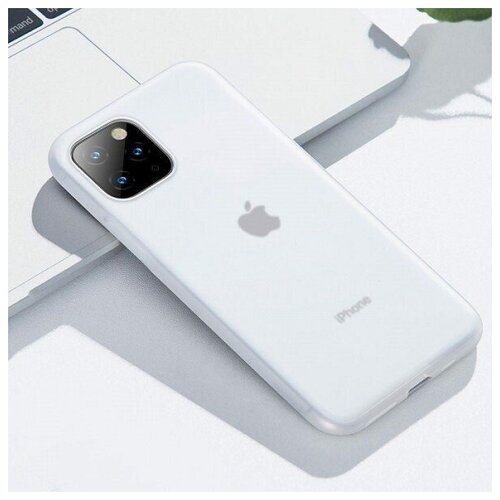 фото Чехол для iphone 11pro max baseus jelly liquid silica gel protective case wiapiph65s-gd02 (прозрачно-белый)